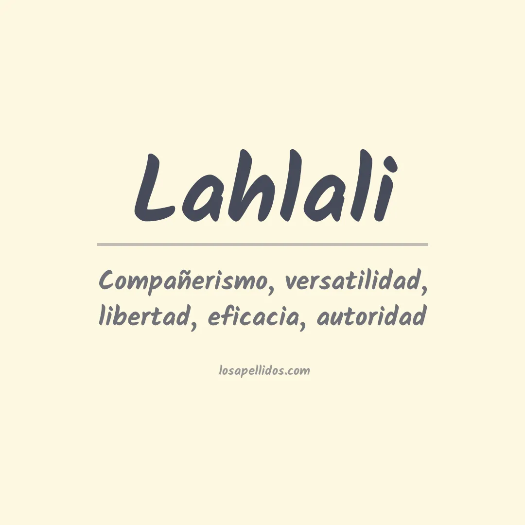 Apellido Lahlali