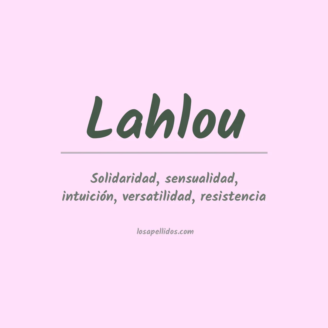 Apellido Lahlou