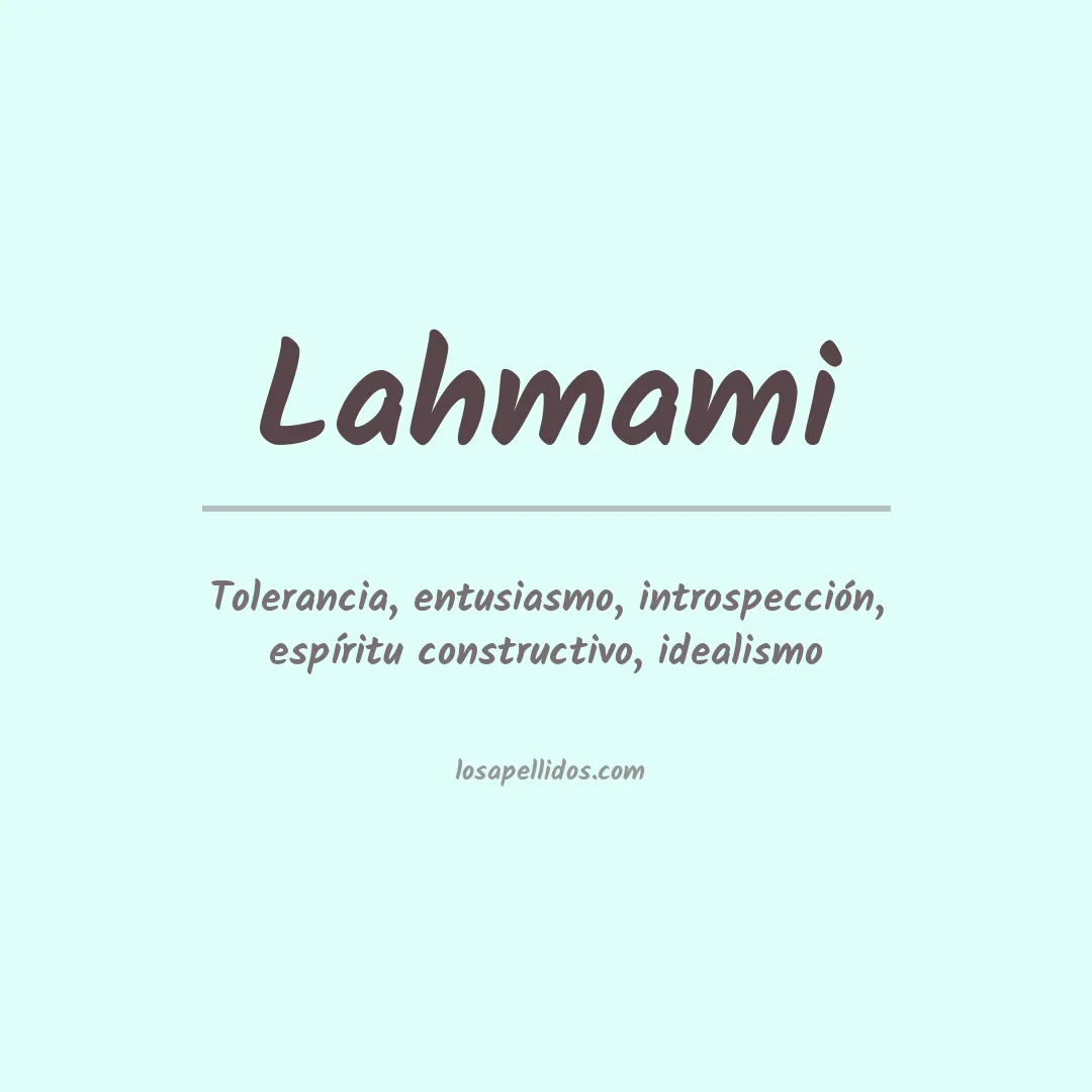 Apellido Lahmami