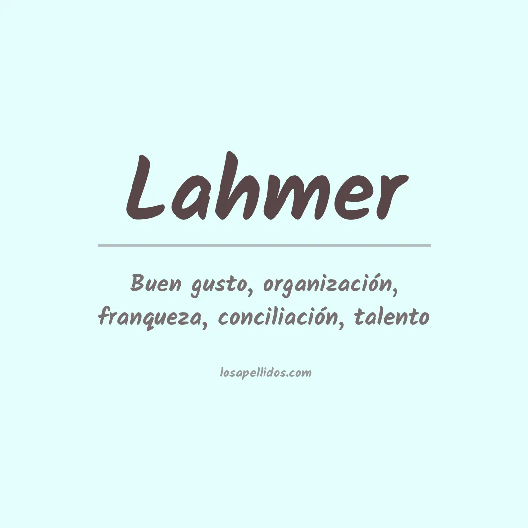 Apellido Lahmer