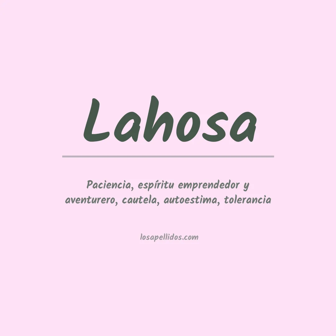 Apellido Lahosa