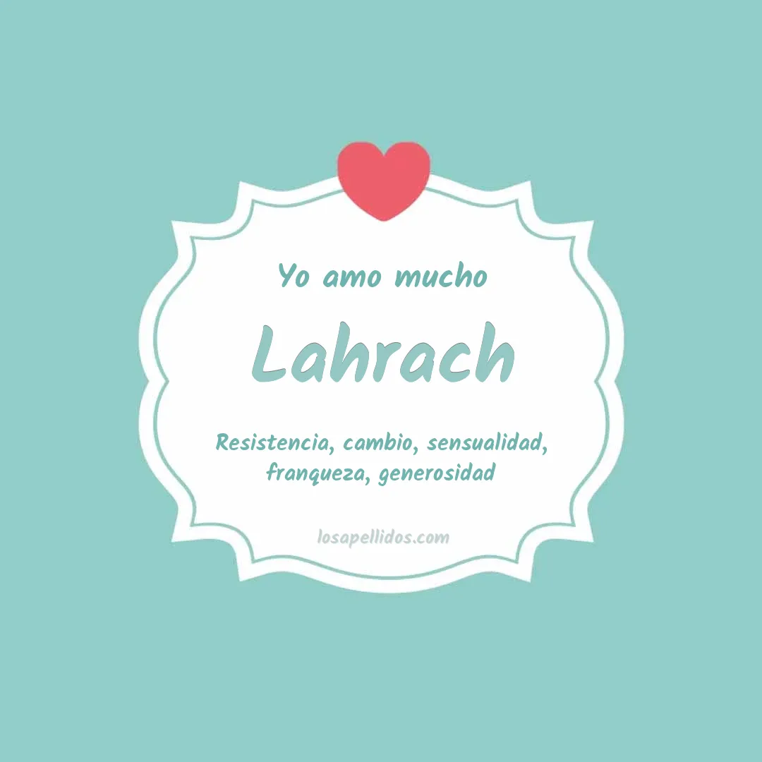 Yo amo mucho Lahrach