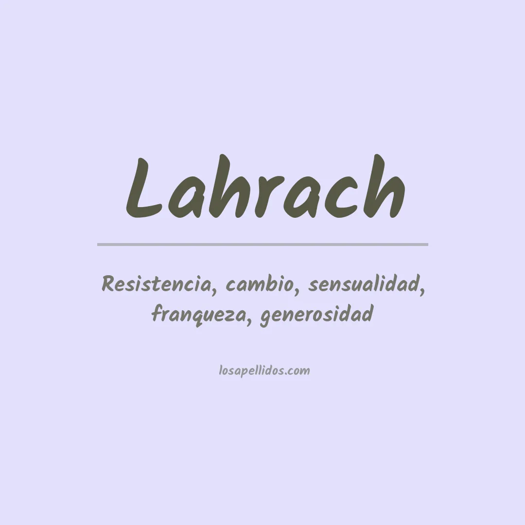 Apellido Lahrach