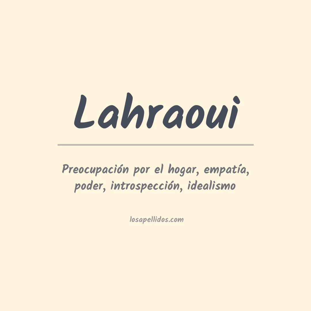 Apellido Lahraoui