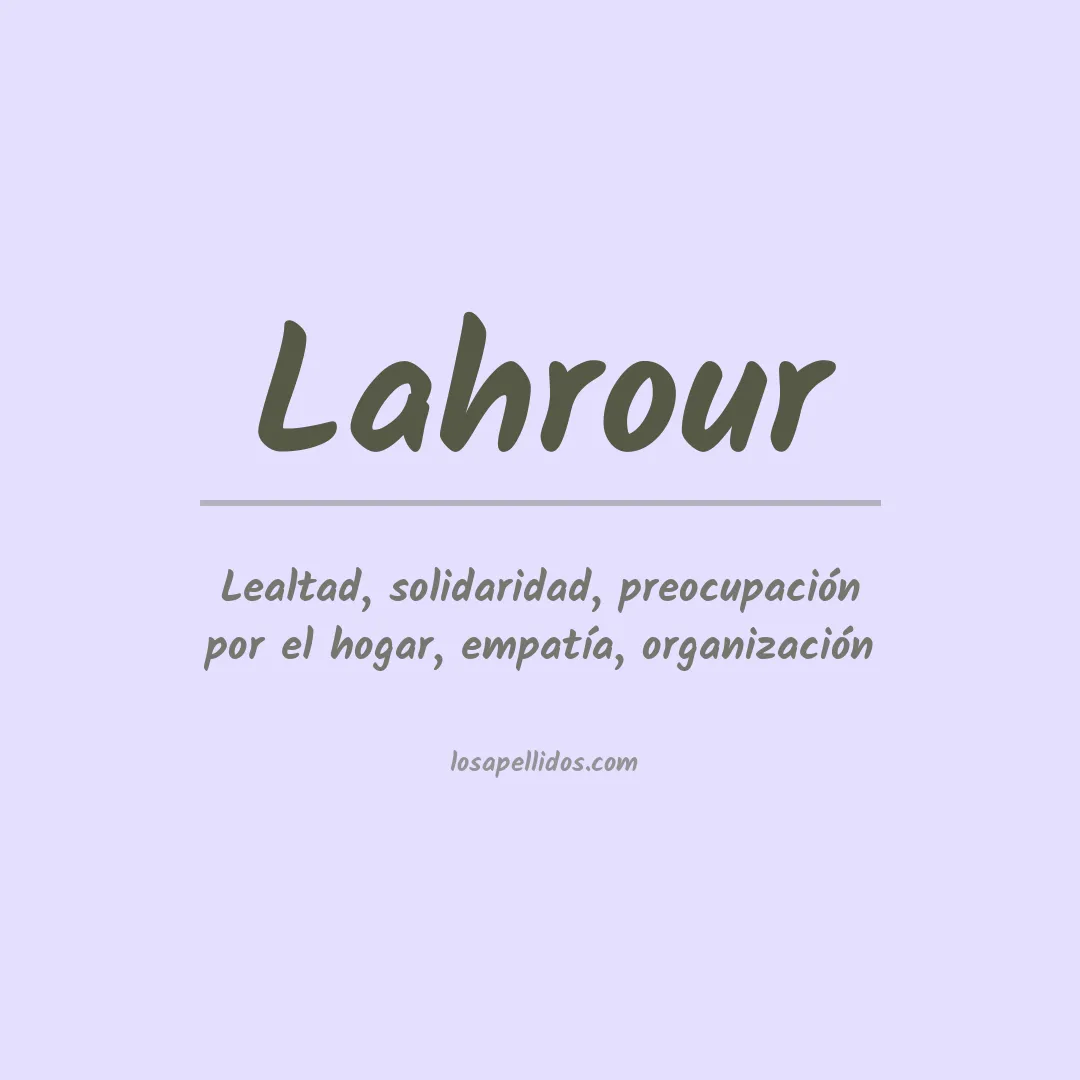 Apellido Lahrour