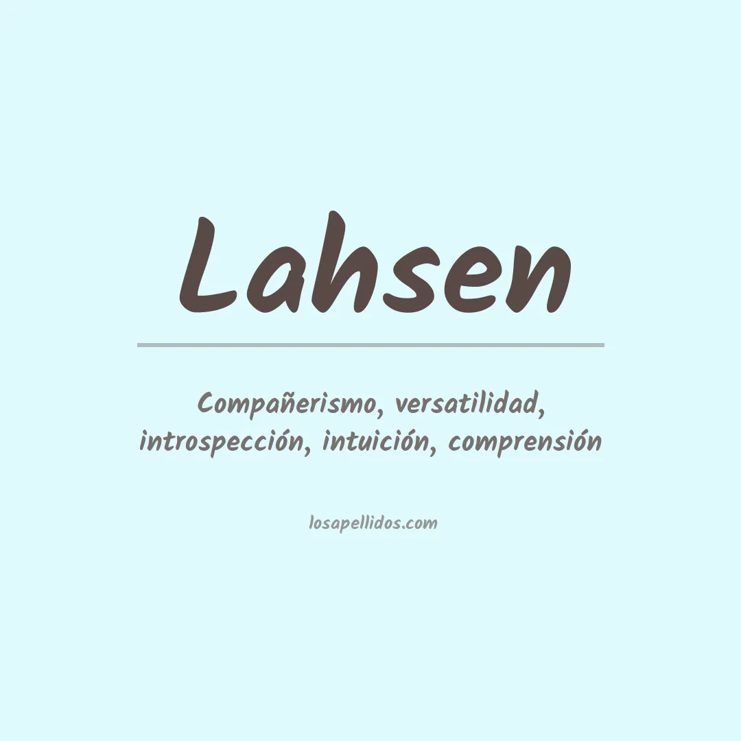 Apellido Lahsen