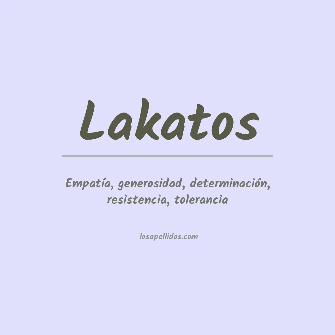 Apellido Lakatos