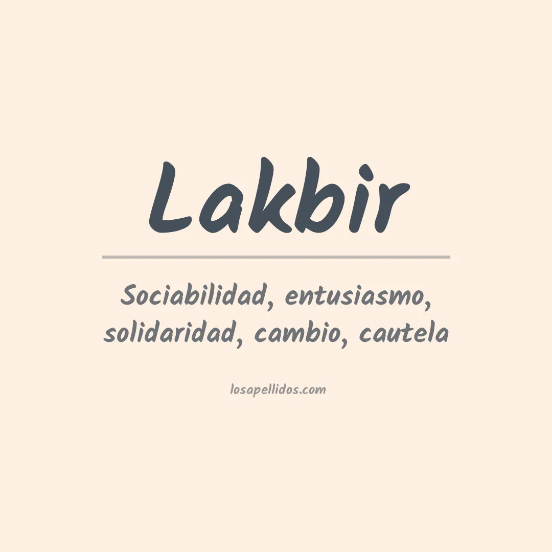 Apellido Lakbir