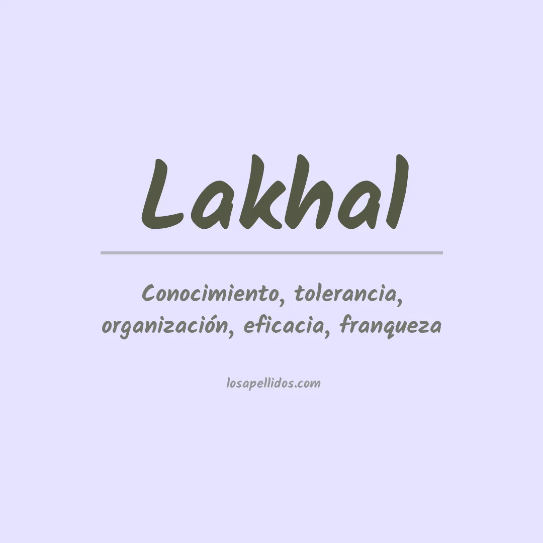 Apellido Lakhal