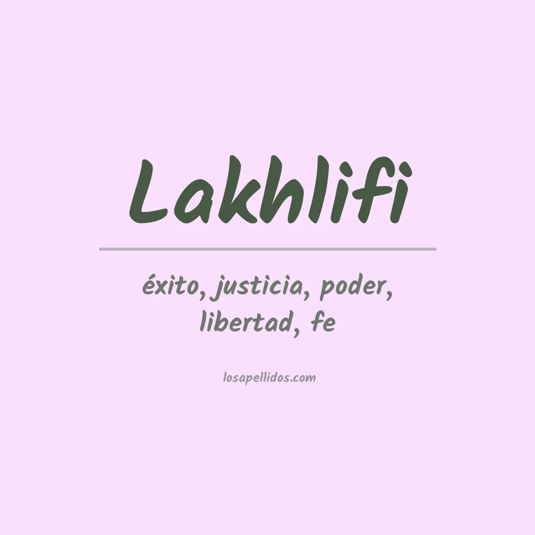 Apellido Lakhlifi