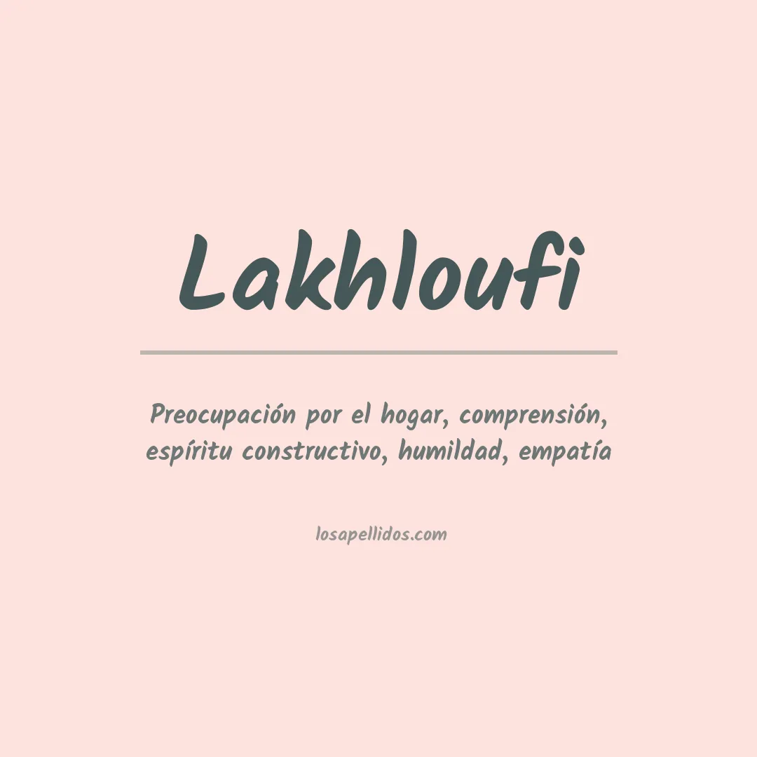 Apellido Lakhloufi