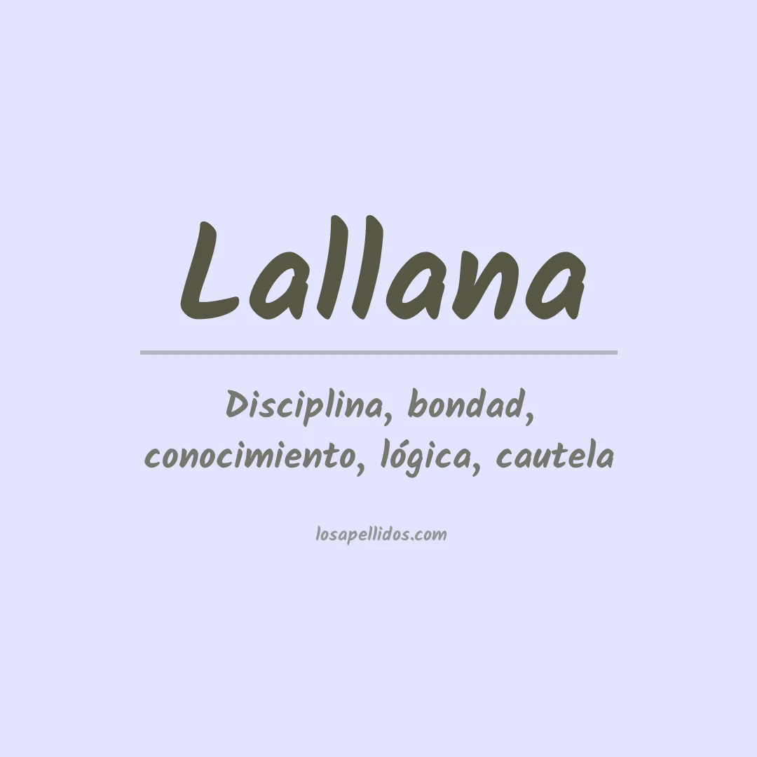 Significado del Apellido Lallana
