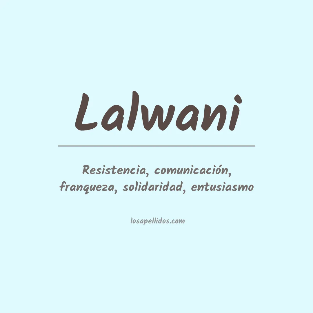 Apellido Lalwani