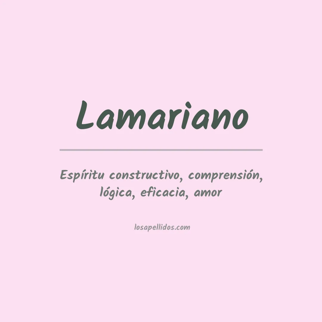 Significado del Apellido Lamariano