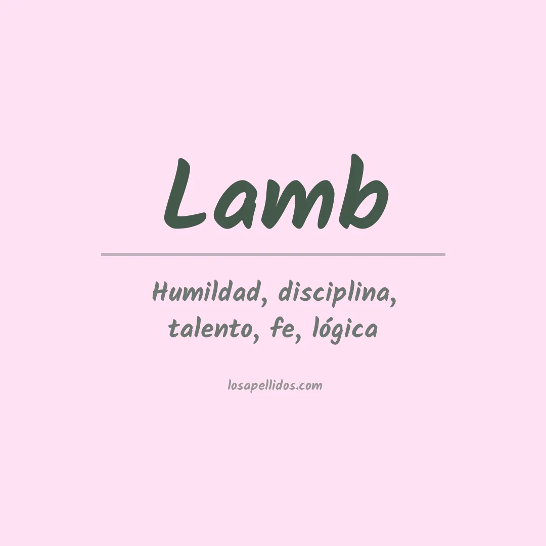 Apellido Lamb
