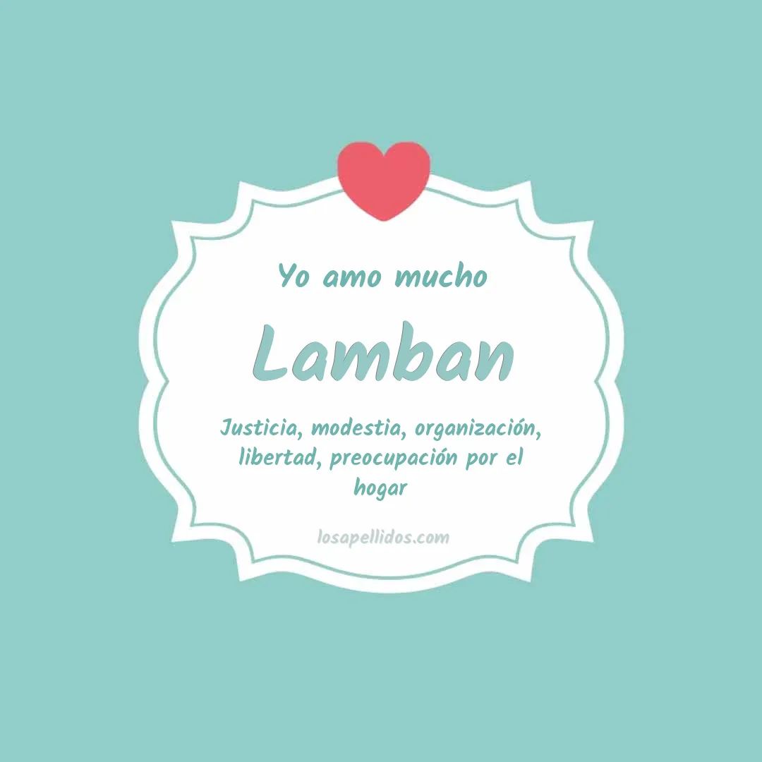 Yo amo mucho Lamban