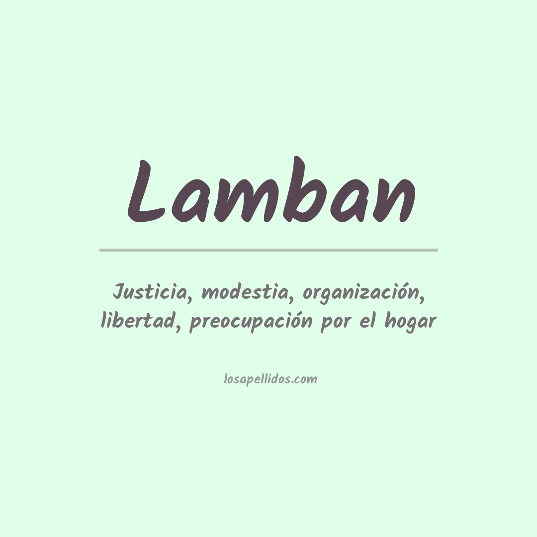 Apellido Lamban