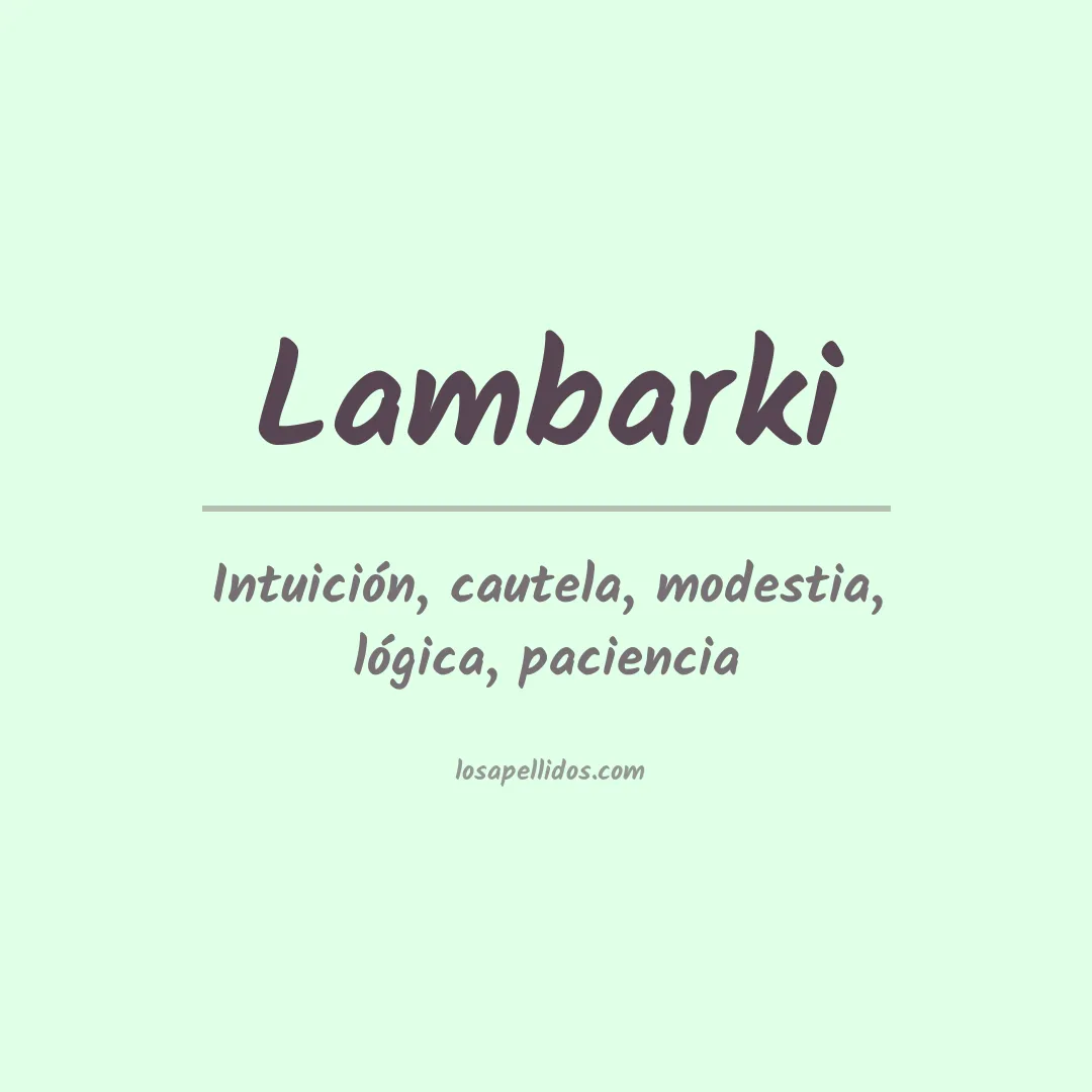 Apellido Lambarki