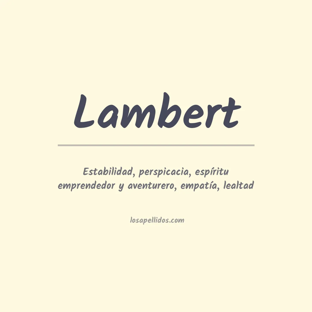Apellido Lambert