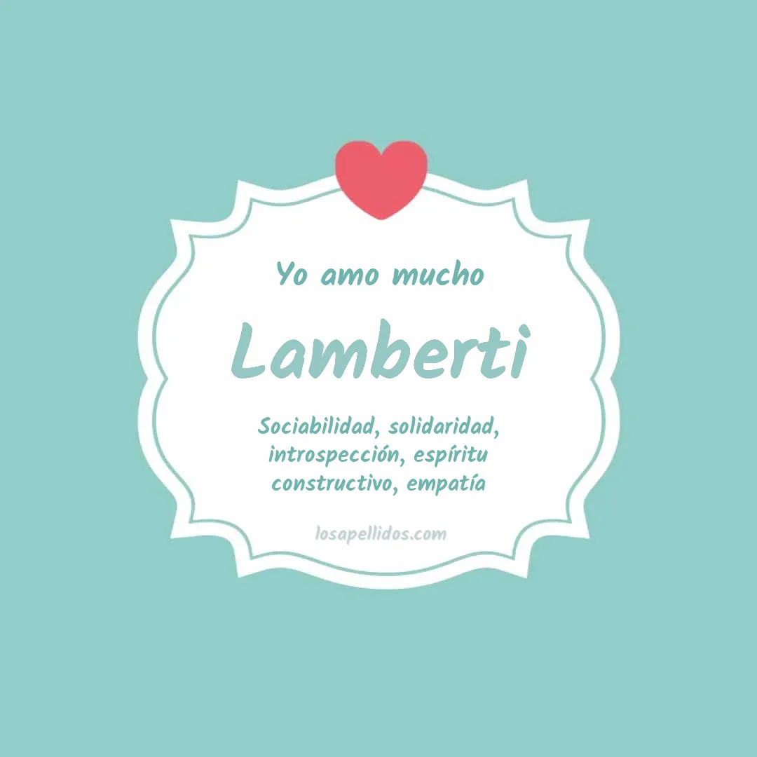 Yo amo mucho Lamberti