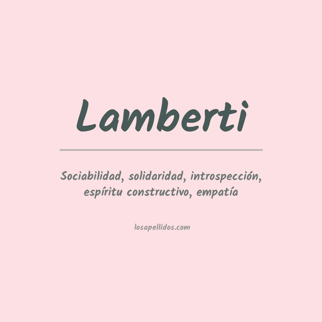 Apellido Lamberti