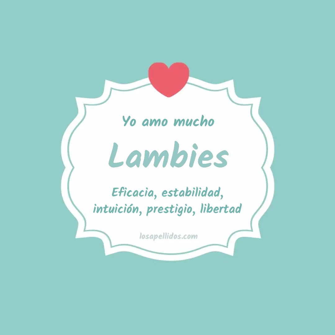 Yo amo mucho Lambies