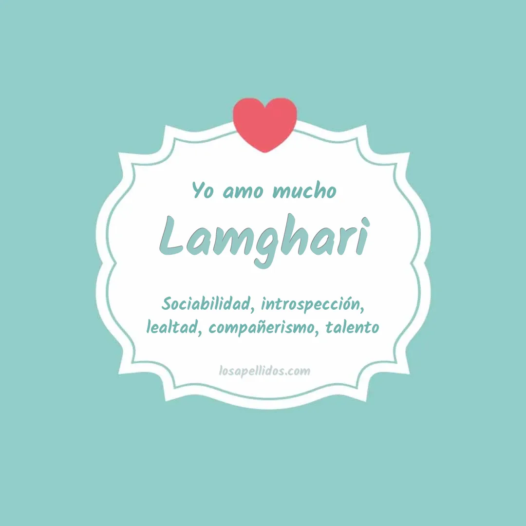 Yo amo mucho Lamghari