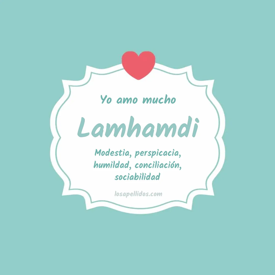 Yo amo mucho Lamhamdi