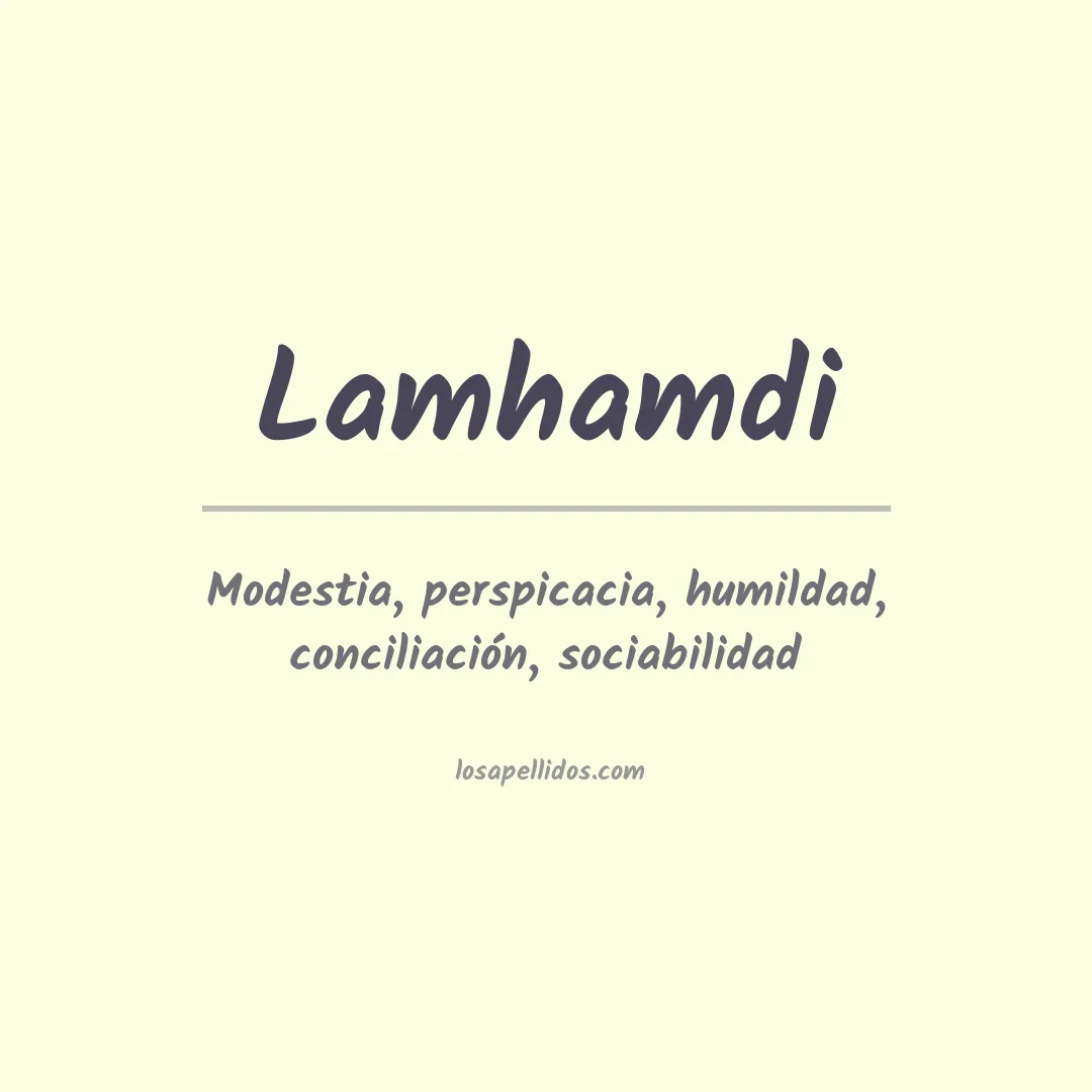 Apellido Lamhamdi