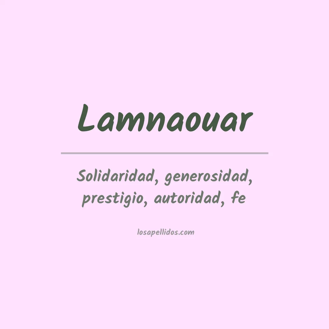 Apellido Lamnaouar