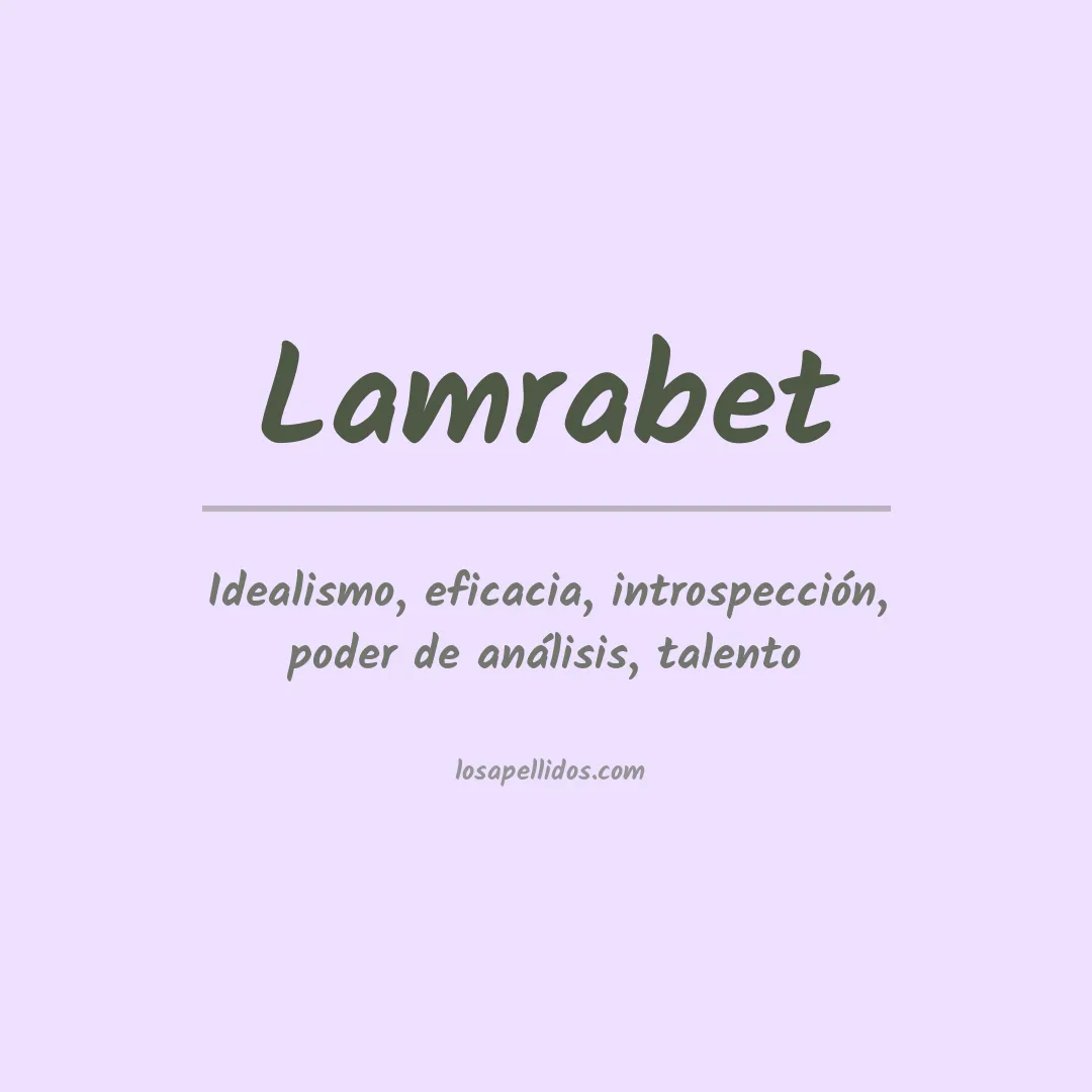 Apellido Lamrabet