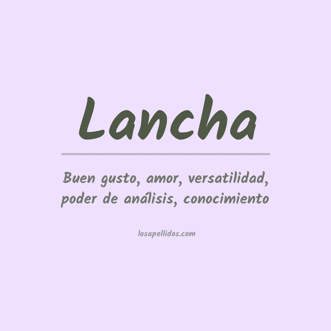 Apellido Lancha