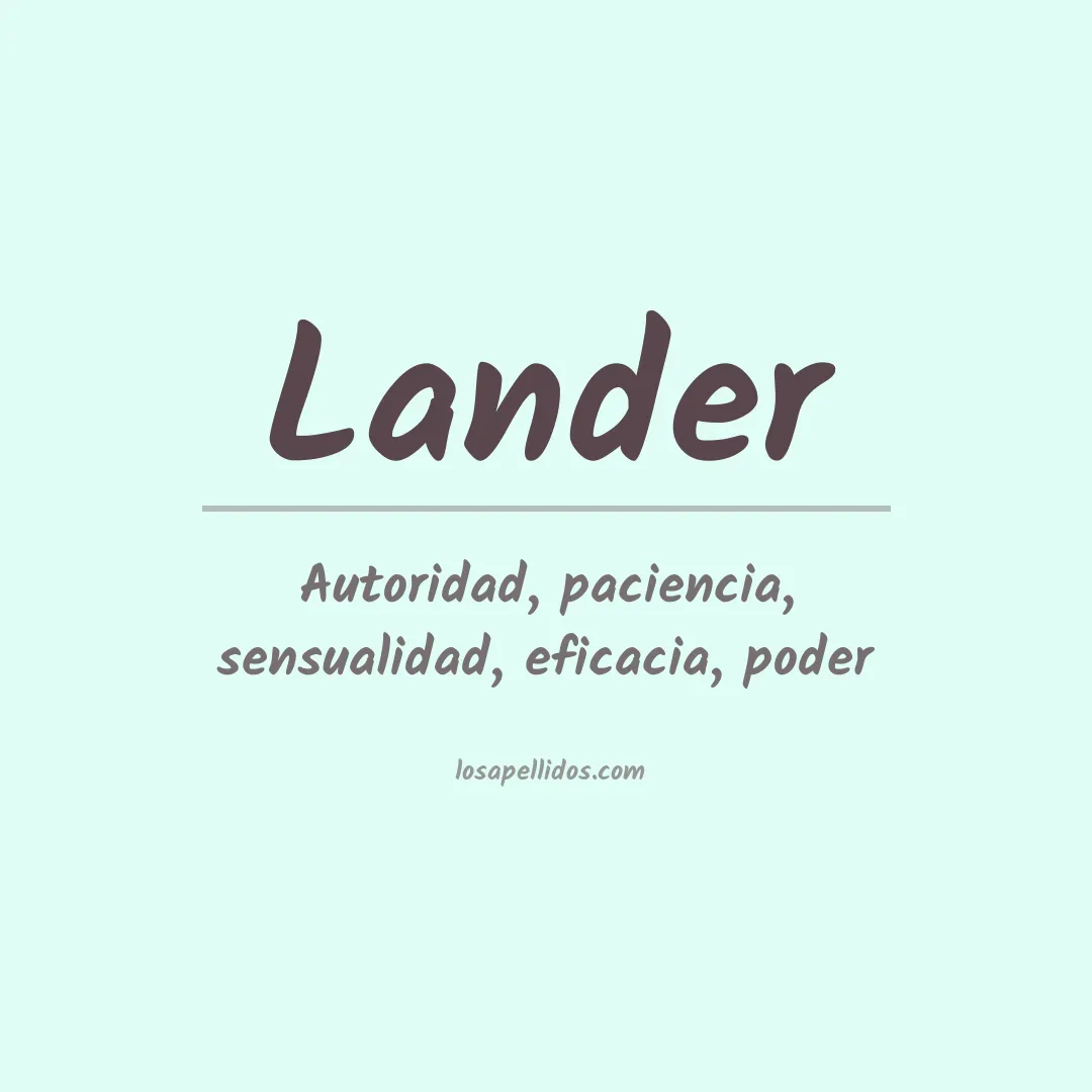 Apellido Lander