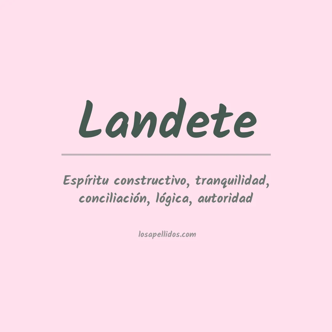 Apellido Landete