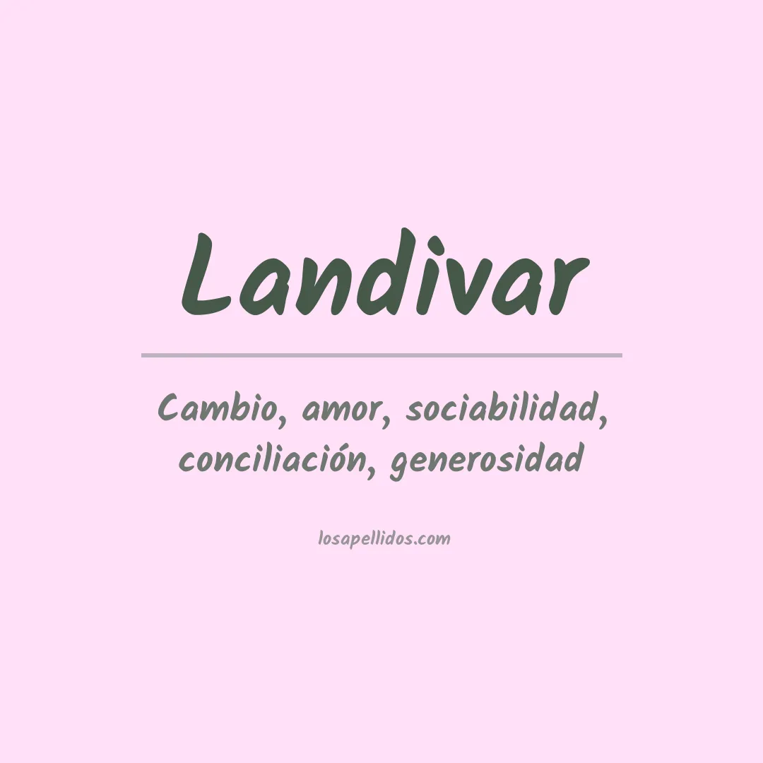 Apellido Landivar