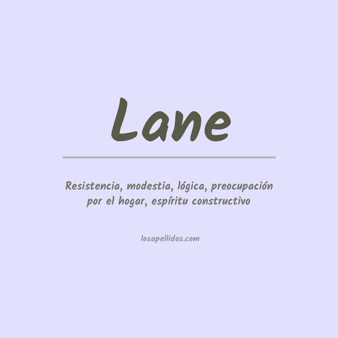 Apellido Lane