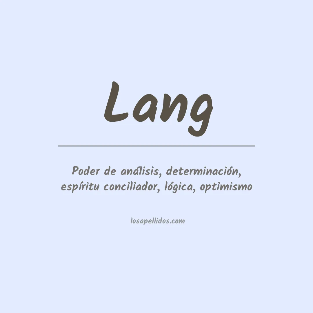 Apellido Lang
