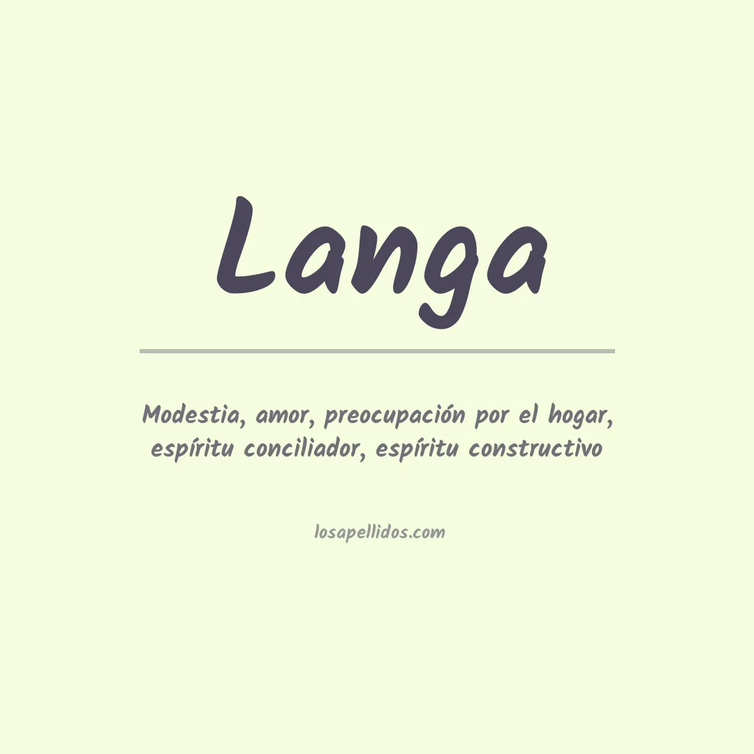 Apellido Langa