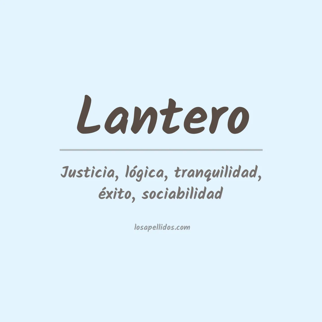 Apellido Lantero