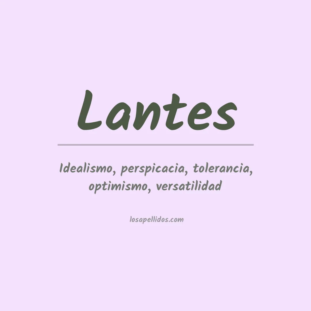 Apellido Lantes
