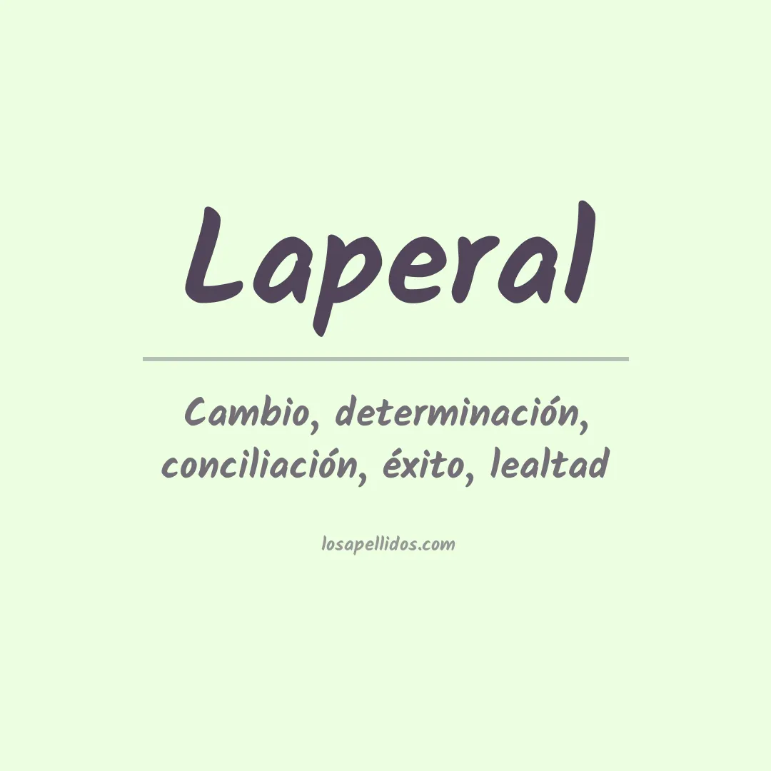 Significado del Apellido Laperal