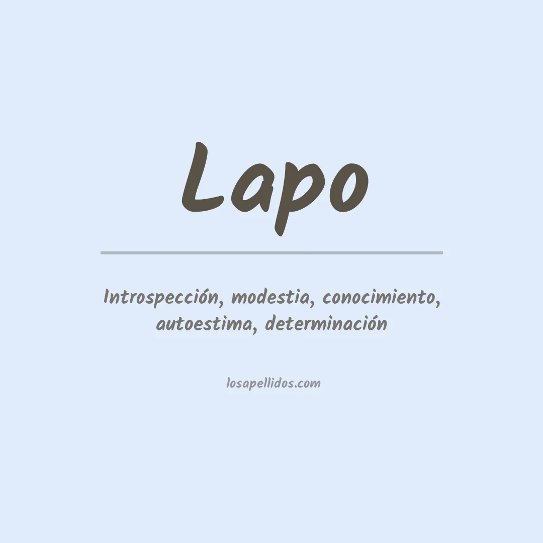 Apellido Lapo