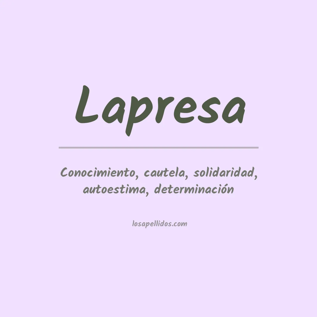 Apellido Lapresa