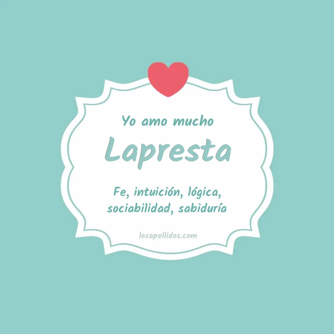 Yo amo mucho Lapresta