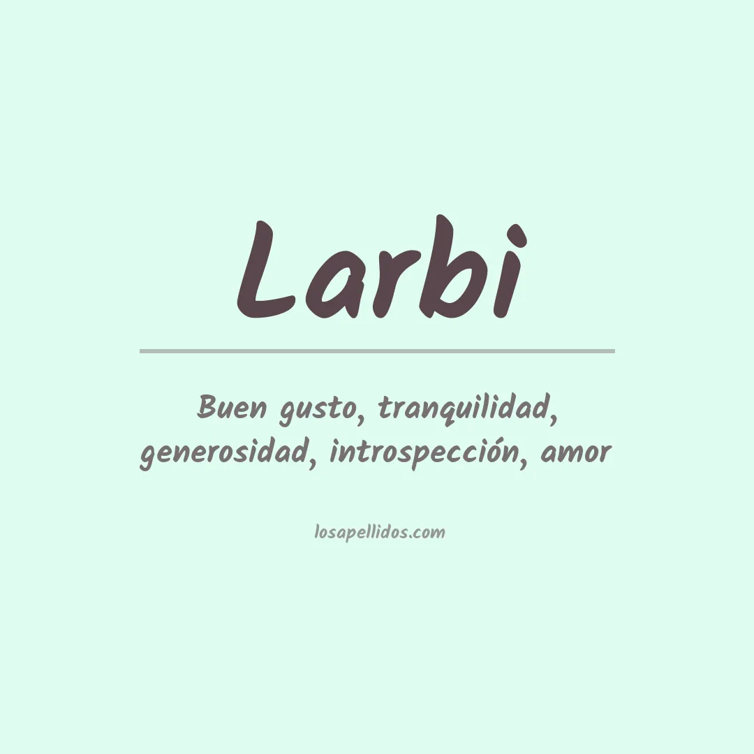 Apellido Larbi
