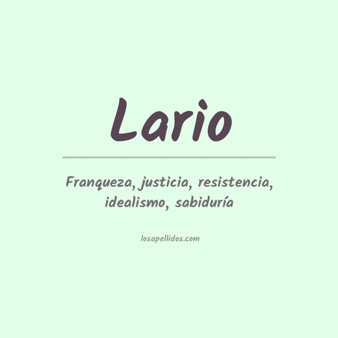 Apellido Lario