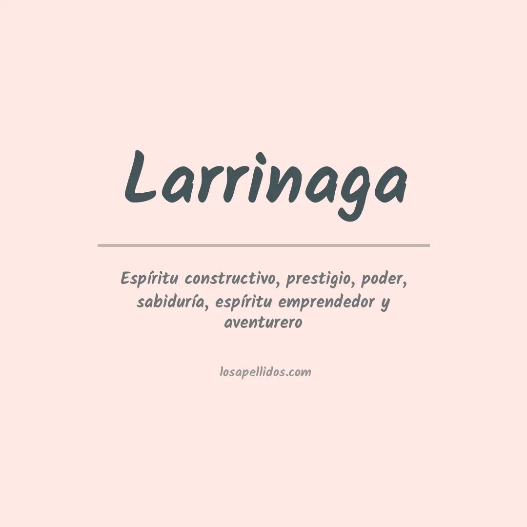 Apellido Larrinaga