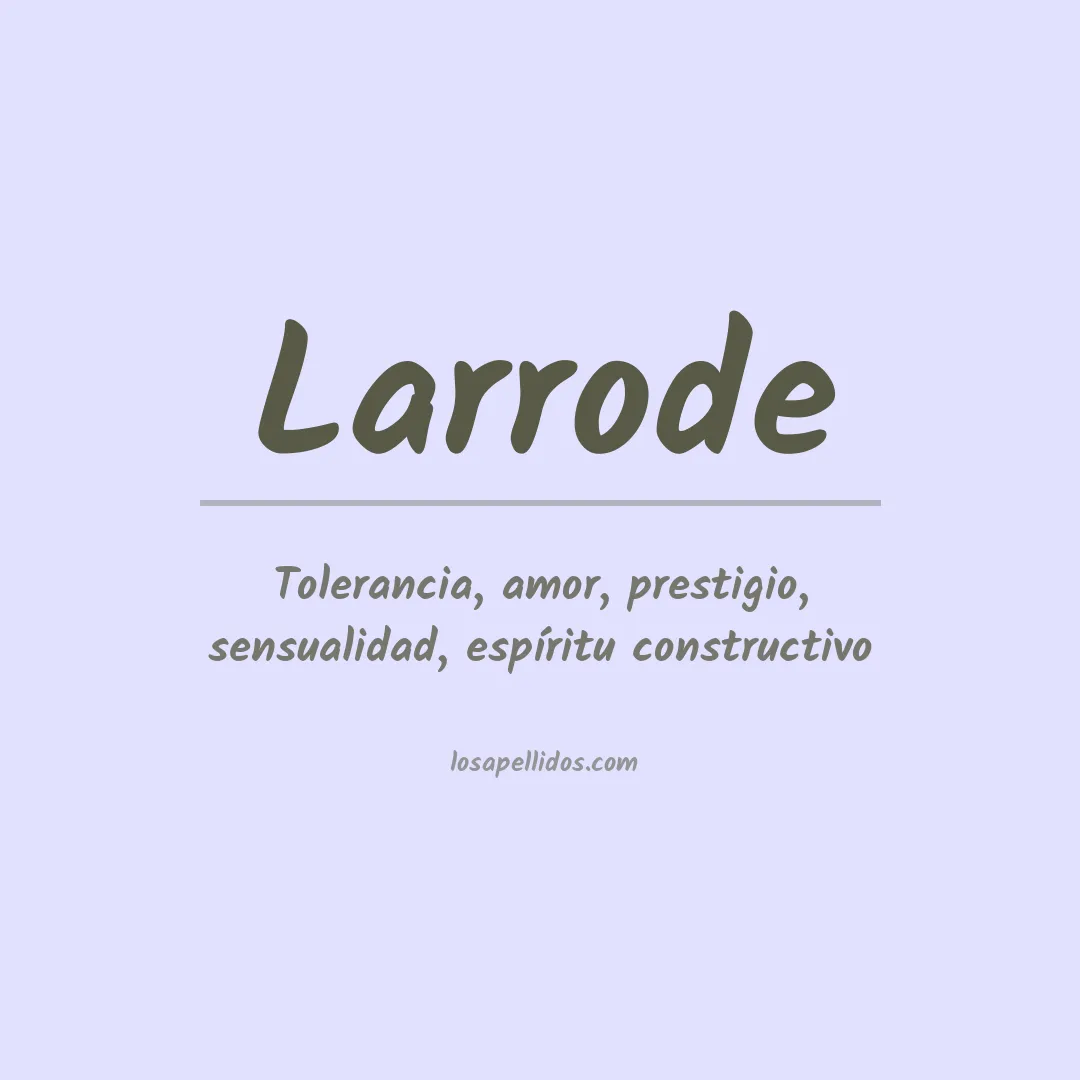 Apellido Larrode
