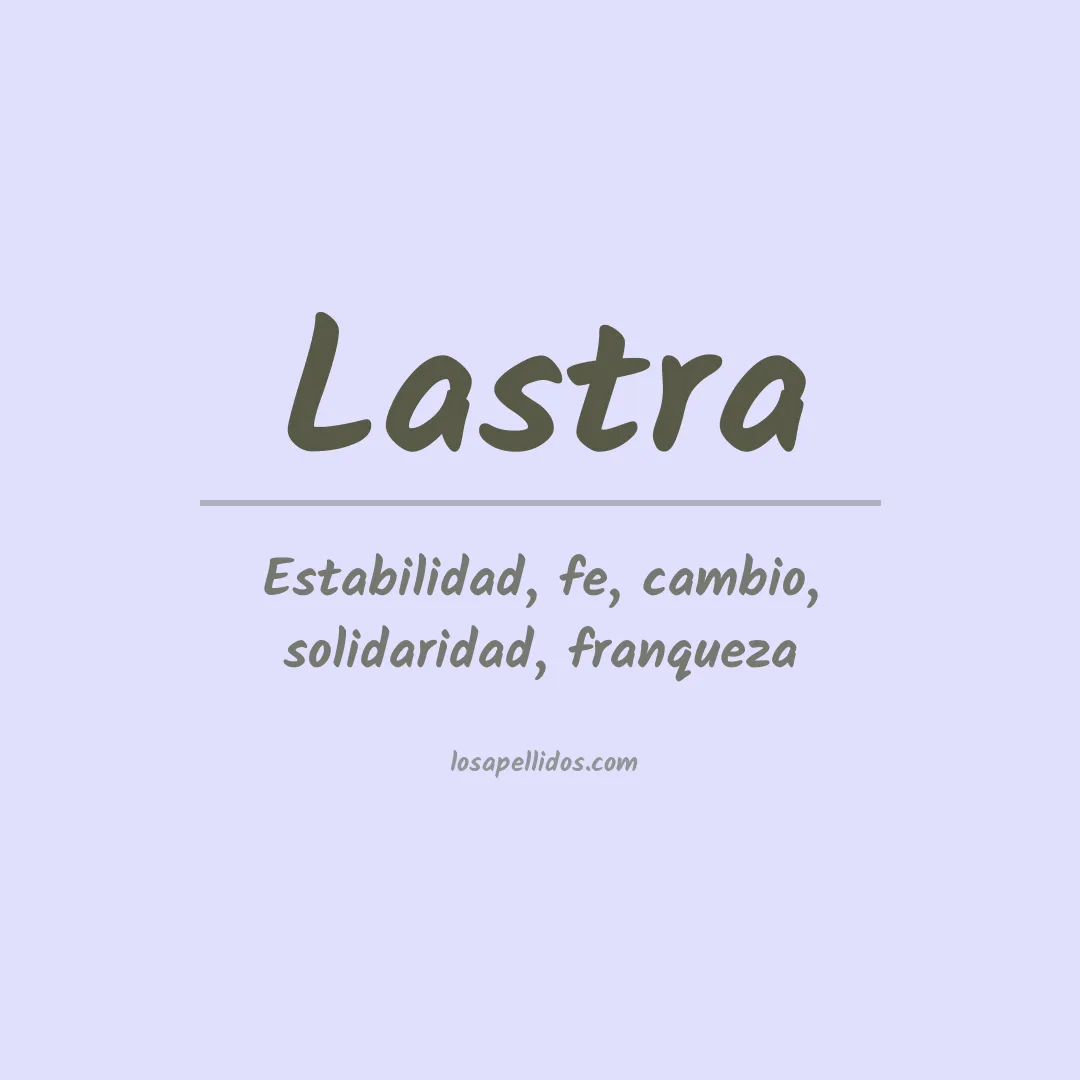 Apellido Lastra