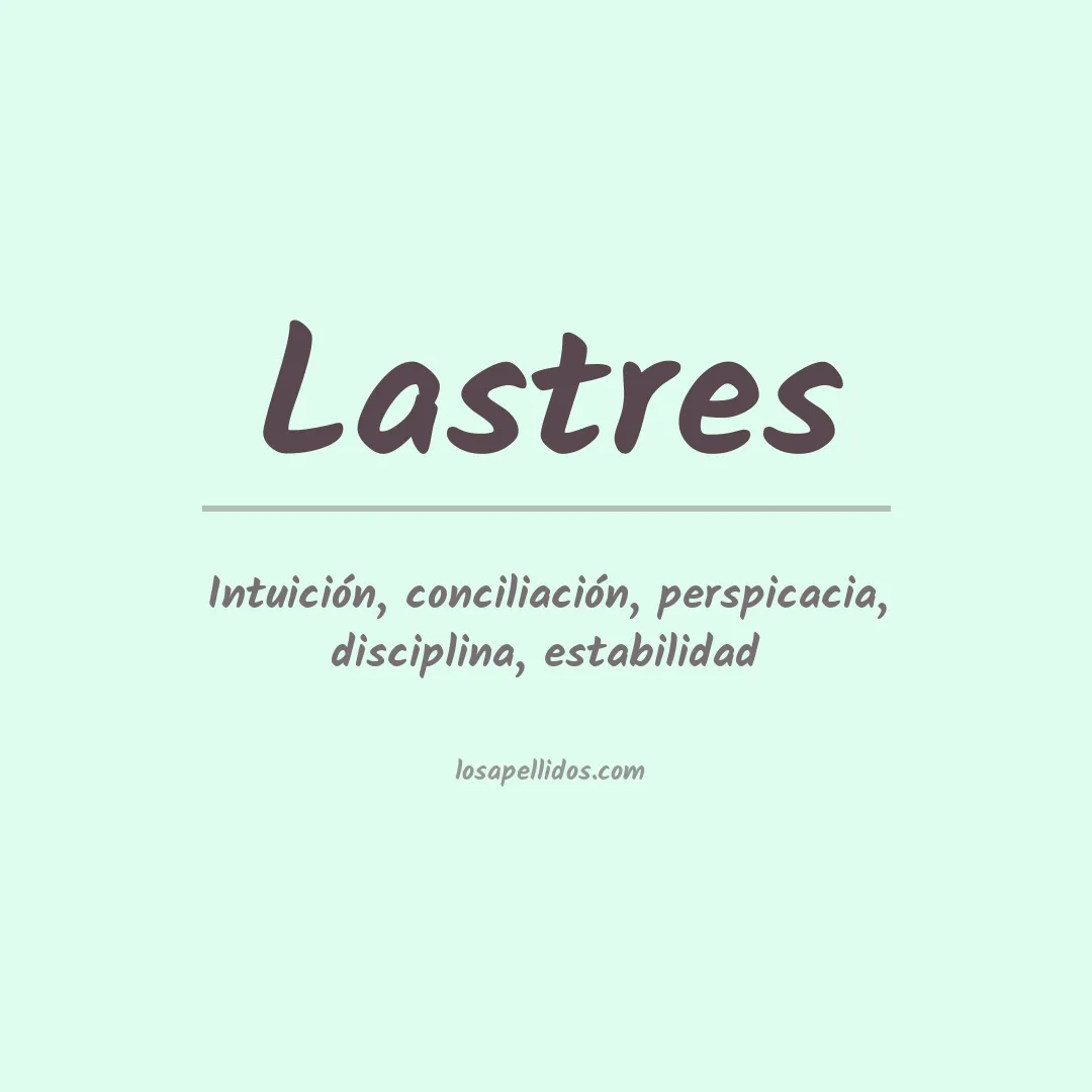 Apellido Lastres